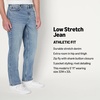 Amazon Essentials Men’s Athletic Fit Jeans with Extra Room in Hip and Thigh, Low Stretch Denim, 5 Pocket Styling(Tinted Light Wash)