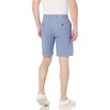 Amazon Essentials Men’s Classic-Fit 9″ Cotton Twill Chino Shorts with Button-Through Pockets(Blue Geo)