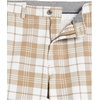 Amazon Essentials Men’s Classic-Fit 9″ Cotton Twill Chino Shorts with Button-Through Pockets(Khaki Plaid)