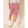 Amazon Essentials Men’s Classic-Fit 9″ Cotton Twill Chino Shorts with Button-Through Pockets(Pink)