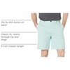 Amazon Essentials Men’s Classic-Fit 9″ Cotton Twill Chino Shorts with Button-Through Pockets(Sea Green)