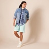 Amazon Essentials Men’s Classic-Fit 9″ Cotton Twill Chino Shorts with Button-Through Pockets(Sea Green)