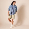 Amazon Essentials Men’s Classic-Fit 9″ Cotton Twill Chino Shorts with Button-Through Pockets(Wheat)