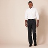 Amazon Essentials Men’s Classic-Fit Expandable-Waist Flat-Front Dress Pants(Black)