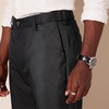 Amazon Essentials Men’s Classic-Fit Expandable-Waist Flat-Front Dress Pants(Black)