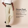 Amazon Essentials Men’s Classic-Fit Expandable-Waist Flat-Front Dress Pants(Black)