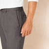 Amazon Essentials Men’s Classic-Fit Expandable-Waist Flat-Front Dress Pants(Dark Grey)