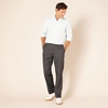 Amazon Essentials Men’s Classic-Fit Expandable-Waist Flat-Front Dress Pants(Dark Grey)