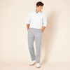 Amazon Essentials Men’s Classic-Fit Expandable-Waist Flat-Front Dress Pants(Light Grey)