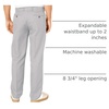 Amazon Essentials Men’s Classic-Fit Expandable-Waist Flat-Front Dress Pants(Light Grey)