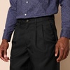 Amazon Essentials Men’s Classic-Fit Pleated Dress Pants (Available in Big & Tall)(Black)