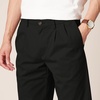 Amazon Essentials Men’s Classic-Fit Wrinkle-Resistant Pleated Chino Pant (Available in Big & Tall)(Black)