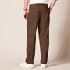 Amazon Essentials Men’s Classic-Fit Wrinkle-Resistant Pleated Chino Pant (Available in Big & Tall)(Brown)