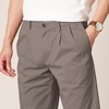 Amazon Essentials Men’s Classic-Fit Wrinkle-Resistant Pleated Chino Pant (Available in Big & Tall)(Dark Brown)
