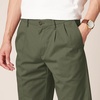 Amazon Essentials Men’s Classic-Fit Wrinkle-Resistant Pleated Chino Pant (Available in Big & Tall)(Dark Olive)