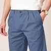 Amazon Essentials Men’s Classic-Fit Wrinkle-Resistant Pleated Chino Pant (Available in Big & Tall)(Indigo)