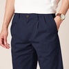 Amazon Essentials Men’s Classic-Fit Wrinkle-Resistant Pleated Chino Pant (Available in Big & Tall)(Navy)