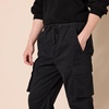 Amazon Essentials Men’s Drawstring-Waist Regular-Fit Cargo Jogger(Black)