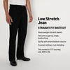 Amazon Essentials Men’s Heavyweight Denim Straight-Fit Bootcut Jeans with 5 Pocket Styling, Zip Fly, Stretch(Black)