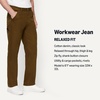 Amazon Essentials Men’s Heavyweight Rigid Relaxed-Fit Workwear Carpenter Jeans with Pockets(Deep Brown)