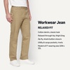 Amazon Essentials Men’s Heavyweight Rigid Relaxed-Fit Workwear Carpenter Jeans with Pockets(Mushroom Brown)