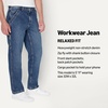 Amazon Essentials Men’s Heavyweight Rigid Relaxed-Fit Workwear Carpenter Jeans with Pockets(Stone Medium Wash)