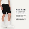 Amazon Essentials Men’s Heavyweight Stretch Straight-Fit Jean Shorts, Mid Rise, 9″ Inseam(Black)