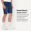 Amazon Essentials Men’s Heavyweight Stretch Straight-Fit Jean Shorts, Mid Rise, 9″ Inseam(Dark Midnight Wash)