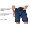 Amazon Essentials Men’s Heavyweight Stretch Straight-Fit Jean Shorts, Mid Rise, 9″ Inseam(Dark Midnight Wash)