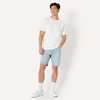 Amazon Essentials Men’s Heavyweight Stretch Straight-Fit Jean Shorts, Mid Rise, 9″ Inseam(Iced Blue Light Wash)