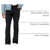 Amazon Essentials Mens Jeans, Slim Fit Stretch, Bootcut – Discontinued Colors(Black)