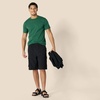Amazon Essentials Men’s Loose-Fit 11″ Long Cargo Shorts(Black)