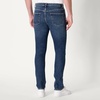Amazon Essentials Men’s Low Stretch Slim-Fit Jean, Tapered Leg, Vintage Inspired Midweight Denim(Tinted Medium Indigo)