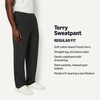 Amazon Essentials Men’s Regular-Fit Soft Cotton Open-Hem Sweatpants(Charcoal Heather)