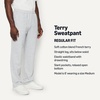 Amazon Essentials Men’s Regular-Fit Soft Cotton Open-Hem Sweatpants(Light Grey Heather)