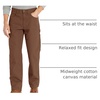 Amazon Essentials Men’s Relaxed-Fit Carpenter Utility Pants with Tool Pockets – Discontinued Colors(Brown)