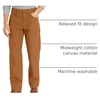 Amazon Essentials Men’s Relaxed-Fit Carpenter Utility Pants with Tool Pockets – Discontinued Colors(Dark Brown)
