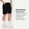 Amazon Essentials Men’s Rigid Relaxed-Fit Jean Shorts(Black)