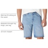 Amazon Essentials Men’s Rigid Relaxed-Fit Jean Shorts(Vintage Blue)