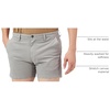 Amazon Essentials Men’s Slim-Fit 5″ Lightweight Comfort Stretch Oxford Cotton Shorts(Light Grey)