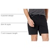Amazon Essentials Men’s Slim-Fit 7″ Inseam Stretch 5-Pocket Shorts with Tapered Leg(Black)