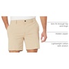 Amazon Essentials Men’s Slim-Fit 7″ Lightweight Comfort Stretch Oxford Shorts with Tapered Leg(Khaki Brown)