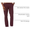 Amazon Essentials Men’s Slim-Fit All-Day Stretch Casual Chino Pant(Burgundy)