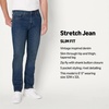 Amazon Essentials Men’s Slim-Fit Jeans with Tapered Leg, 5-Pocket Styling, Zip Fly(Tinted Dark Wash)