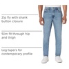 Amazon Essentials Men’s Slim-Fit Jeans with Tapered Leg, 5-Pocket Styling, Zip Fly(Tinted Light Wash)