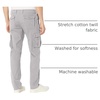 Amazon Essentials Men’s Slim-Fit Stretch Cargo Pants with Tapered Leg(Light Grey)