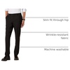 Amazon Essentials Men’s Slim-Fit Wrinkle-Resistant Stretch Dress Pant(Black)