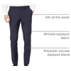 Amazon Essentials Men’s Slim-Fit Wrinkle-Resistant Stretch Dress Pant(Navy)