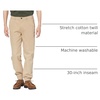 Amazon Essentials Men’s Straight-Fit Chino Jogger Pants with Elastic Waist and Pockets(Khaki Brown)