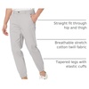 Amazon Essentials Men’s Straight-Fit Chino Jogger Pants with Elastic Waist and Pockets(Light Grey)